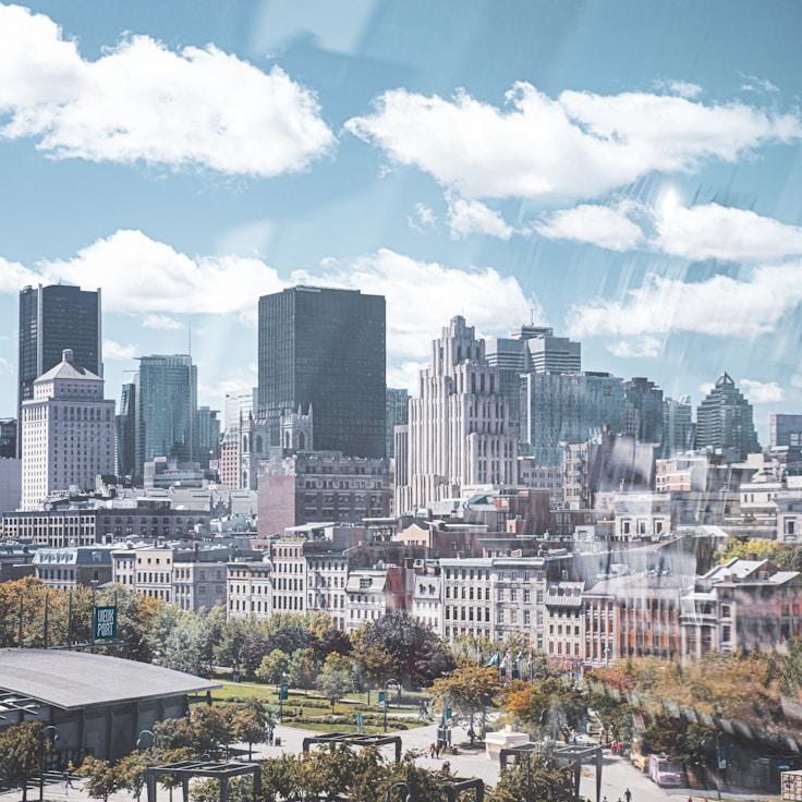 City skyline in Paris, France